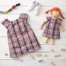Musselin/ Doppel-Krinkel Gewebe Lurex Karo | Poppy Fabrics – rosé/gold metallic,  thumbnail number 5