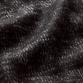 Strickstoff Woll-Mix Glitzer Melange – schwarz/silber metallic, 
