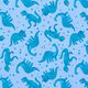 French Terry Sommersweat Dinos | PETIT CITRON – hellblau,  thumbnail number 1