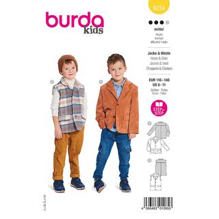 Jacke / Weste | Burda 9234 | 116-146, 