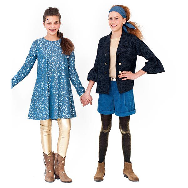 Breitcord Uni – jeansblau | Reststück 100cm