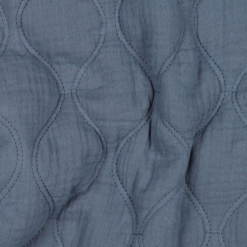 Steppstoff Musselin Wellen – blaugrau,  image number 2