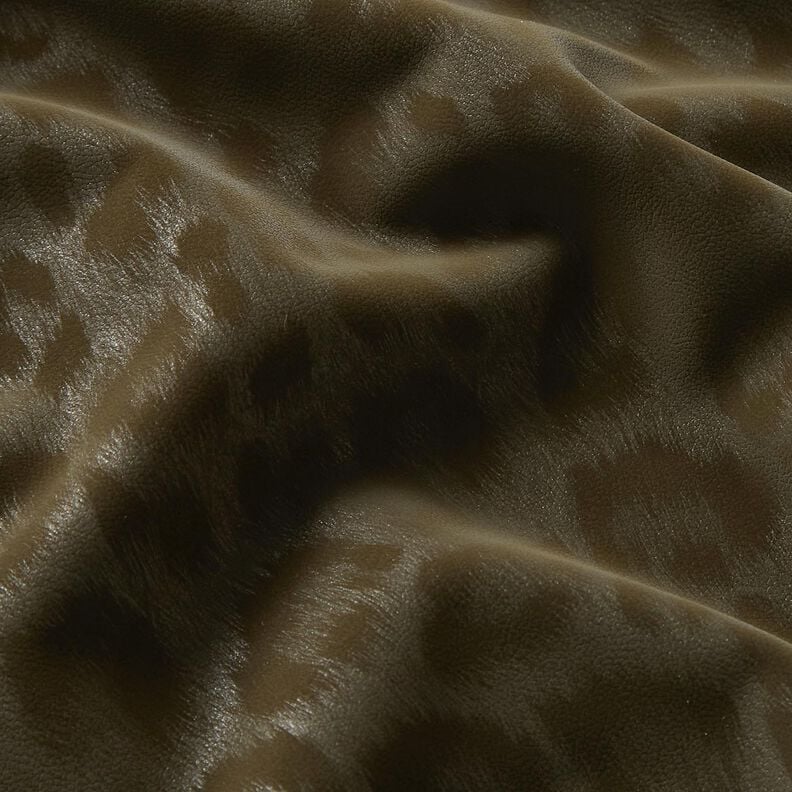 Beschichteter Hosenstoff angeraut Leoprint – khaki,  image number 5