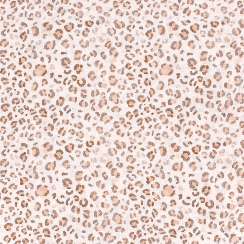 Musselin/ Doppel-Krinkel Gewebe Aquarell Leo Digitaldruck – elfenbein,  image number 1