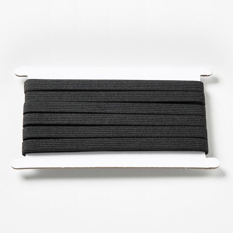 Glattes Gummiband [5 m | 10 mm] – schwarz,  image number 1