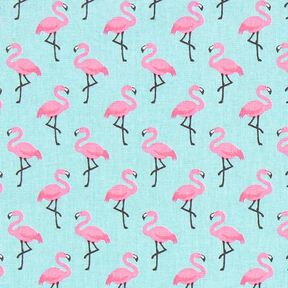 Beschichtete Baumwolle Flamingo – hellblau, 
