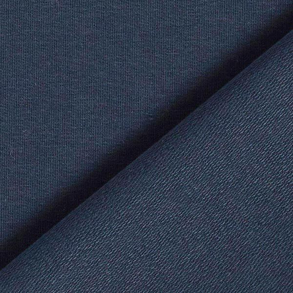 Leichter French Terry Uni – nachtblau | Reststück 80cm