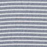 Baumwollstoff Leinenoptik breite Streifen – weiss/marineblau,  thumbnail number 1