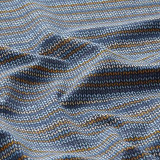 Baumwolljersey Strickmuster – marineblau, 