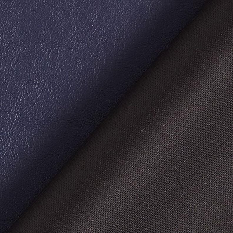 Glattes Lederimitat Stretch – marineblau,  image number 3