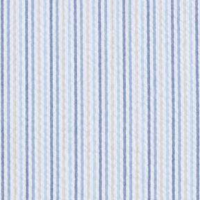 Seersucker Baumwolle Streifen-Mix – blau/weiss, 