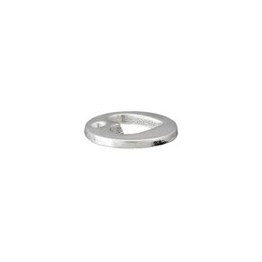 Zierteil Herz [ Ø 12 mm ] – silber metallic, 