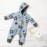 Alpenfleece Collagejacke – hellblau/grau,  thumbnail number 6
