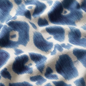 GOTS French Terry Batik-Leomuster | TCC x LOOKS by Wolfgang Joop – brilliantblau/creme, 