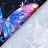Baumwolljersey Colorful Butterflies | Glitzerpüppi  – nachtblau/eisblau,  thumbnail number 4