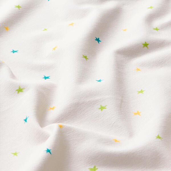 Baumwolljersey kleine Sterne | PETIT CITRON – wollweiss, image number 2