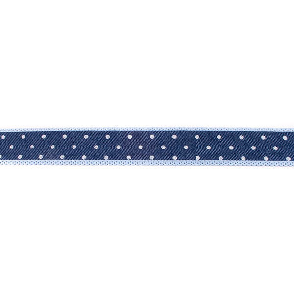 Webband Jeans Punkte – marineblau, image number 1