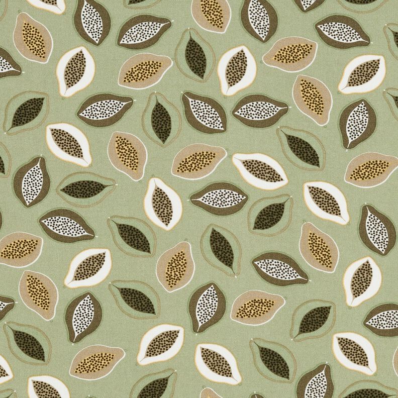 Viskosestoff Papayas – schilf/taupe, image number 1