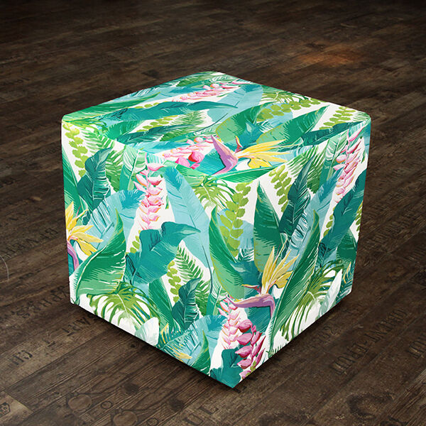 Outdoorstoff Canvas Tropischer Urwald – türkis | Reststück 50cm