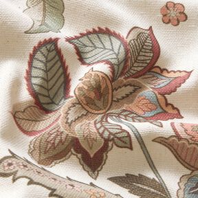 Halbpanama grosse Bl&uuml;ten &ndash; natur/schilf, 