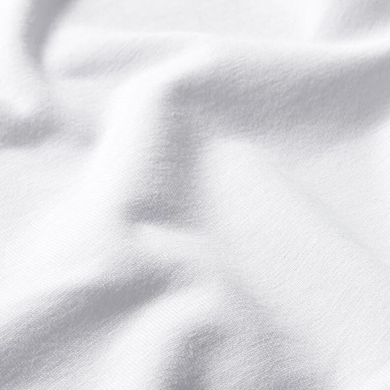 Baumwolljersey Medium Uni – weiss,  image number 2