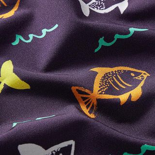 Badeanzugstoff Haie – marineblau, 