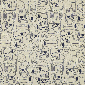 Baumwolljersey Hunde | by Poppy – anemone/marineblau, 