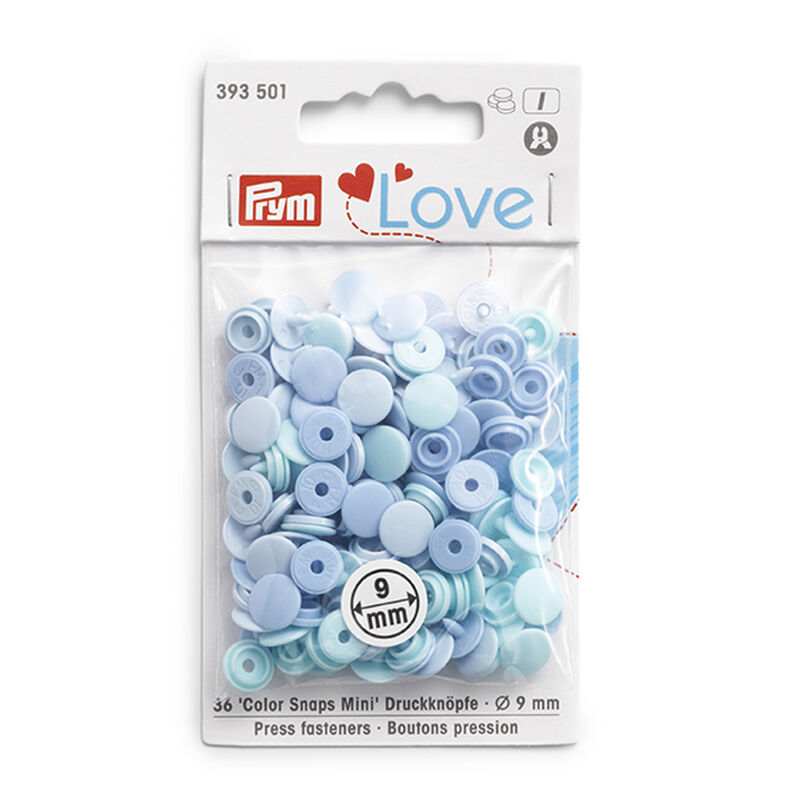 Druckknöpfe Color Snaps Mini [9mm] - hellblau/ mint | PRYM love,  image number 1
