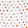 Musselin/ Doppel-Krinkel Gewebe geometrische Symbole – elfenbein/karamell,  thumbnail number 1