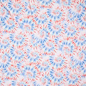 Badeanzugstoff Batik-Mandala – weiss/chili | Reststück 60cm, 