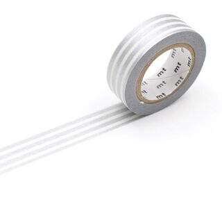 Washi Tape Streifen – silber/weiss | Masking Tape, 