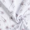 Musselin/ Doppel-Krinkel Gewebe gemalte Mohnblumen – weiss/schwarz,  thumbnail number 3