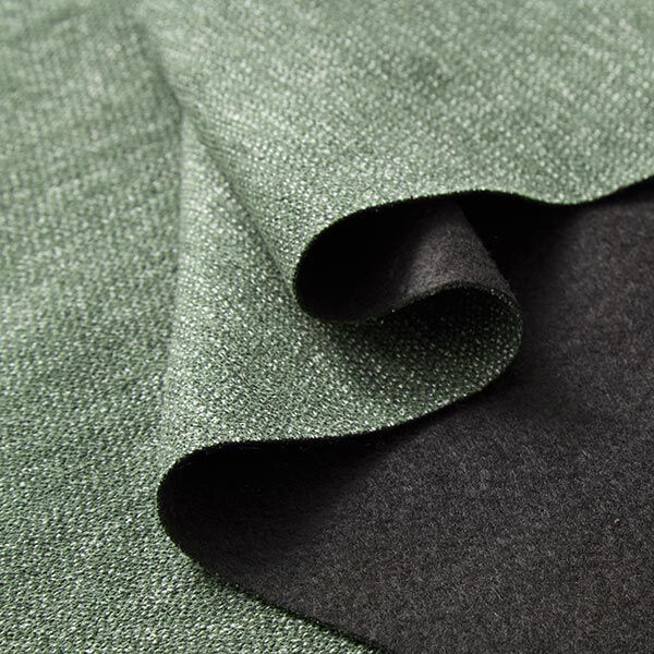 Polsterstoff Melange Gemma – dunkelgrün | Reststück 100cm