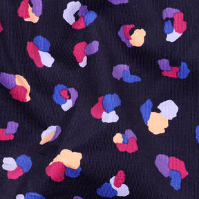 Babycord bunte Leo Flecken | Poppy Fabrics – marineblau, 