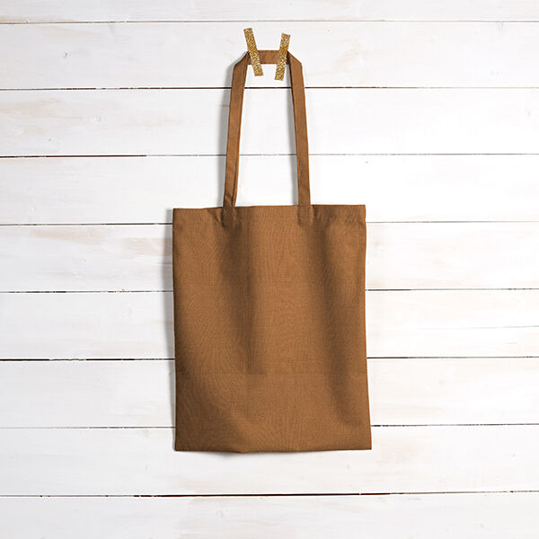 Dekostoff Canvas  – braun | Reststück 50cm