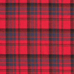Baumwollflanell Karo – chili/indigo, 