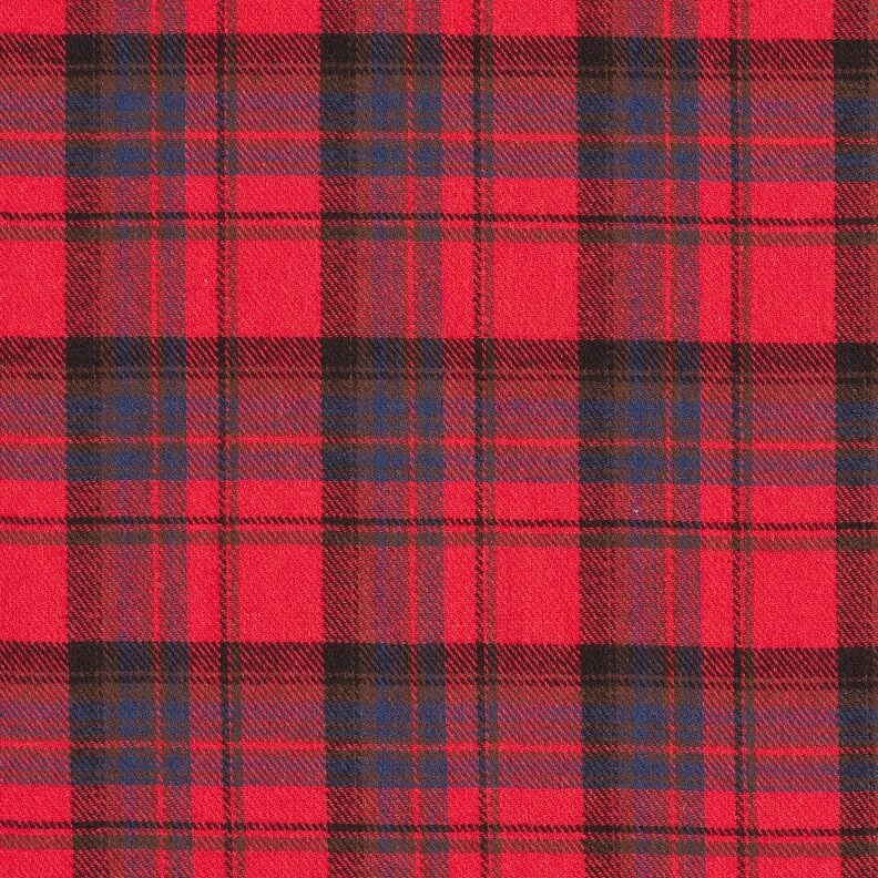 Baumwollflanell Karo – chili/indigo, image number 1