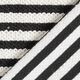 Strickstoff Glitzerstreifen mit Pailletten – wollweiss/schwarz,  thumbnail number 4