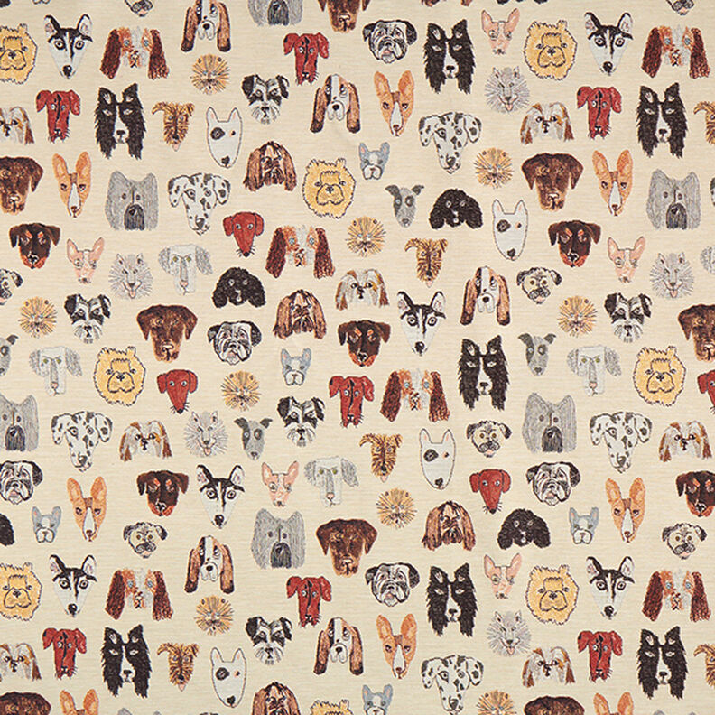 Dekostoff Gobelin Hunde – beige,  image number 1