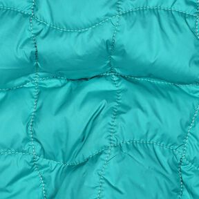 Steppstoff wellige Quadrate – aquablau/purpur, 