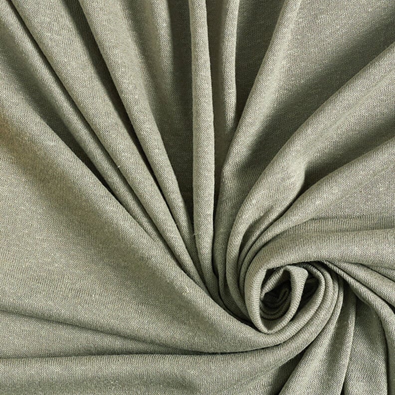 Viskose-Leinen-Mix Feinstrick – schilf, image number 1