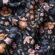 Babycord romantische Blumenwiese Digitaldruck – schwarz,  thumbnail number 2