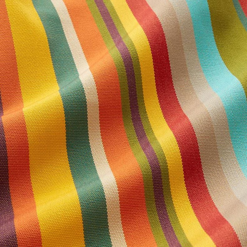 Outdoorstoff Canvas bunte Streifen – grün/gelb, image number 2