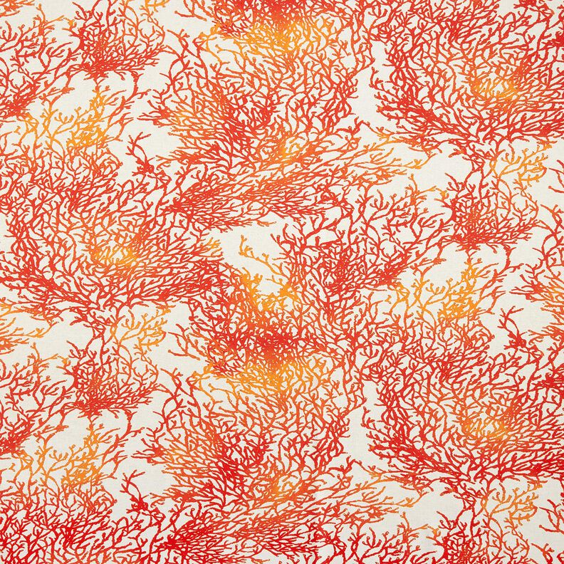 Dekostoff Halbpanama feine Korallen– terracotta/natur – terracotta/natur,  image number 1