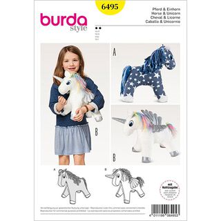 Kuscheltiere Einhorn / Pferd | Burda 6495, 