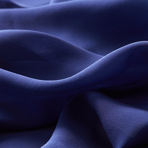 Seidenchiffon – marineblau | Reststück 50cm
