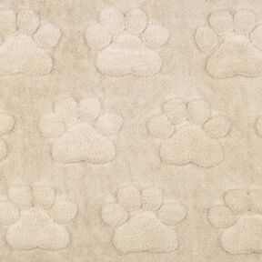 Kuschelfleece Hundepfoten – hellbeige, 