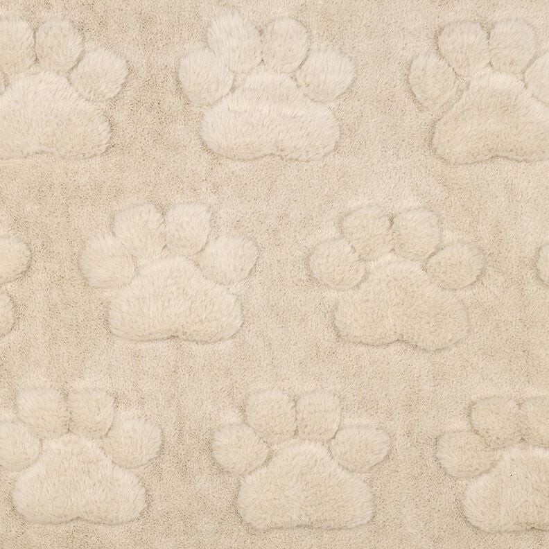 Kuschelfleece Hundepfoten – hellbeige, image number 1