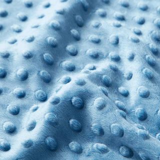 Kuschelfleece geprägte Punkte – hellblau, 