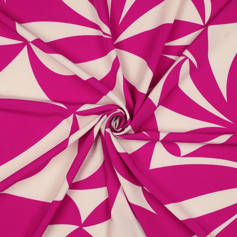 Stretch-Blusenstoff geometrisch | Poppy Fabrics – purpur/cashew,  image number 3